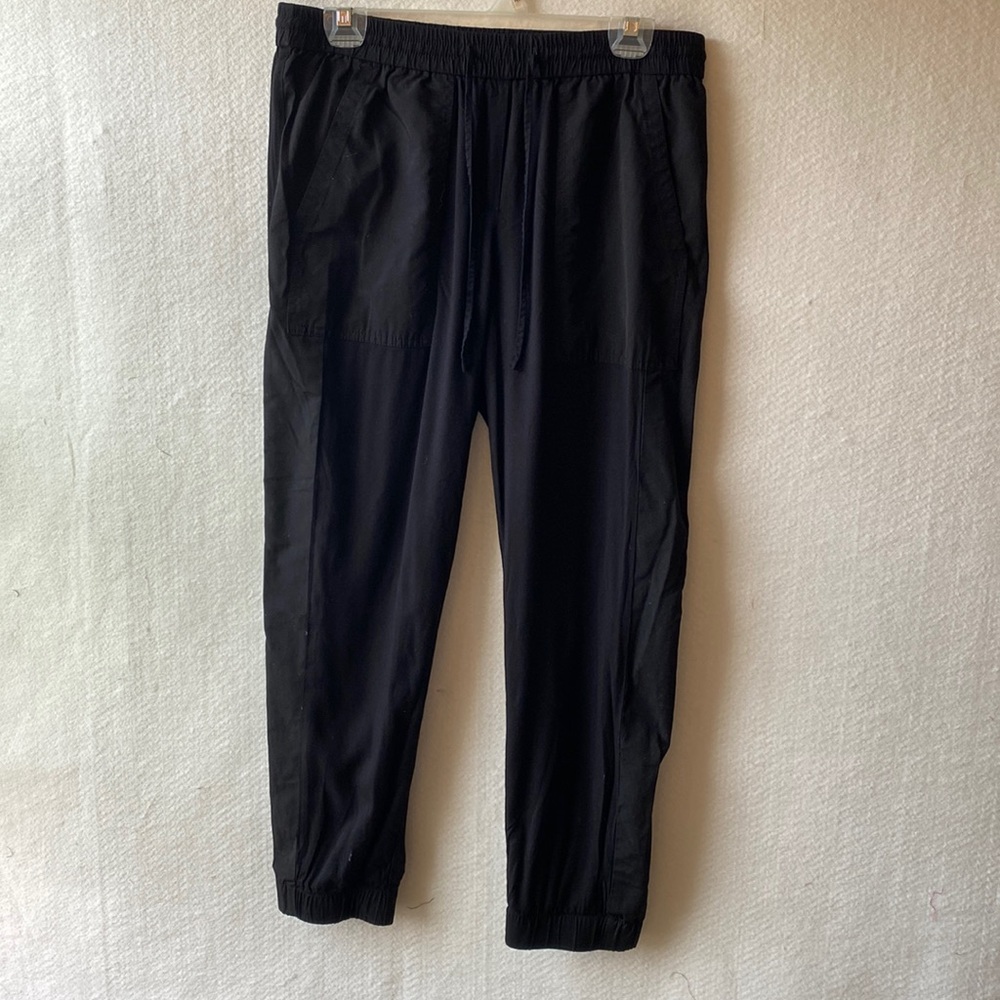 Black loose cargo gap pants